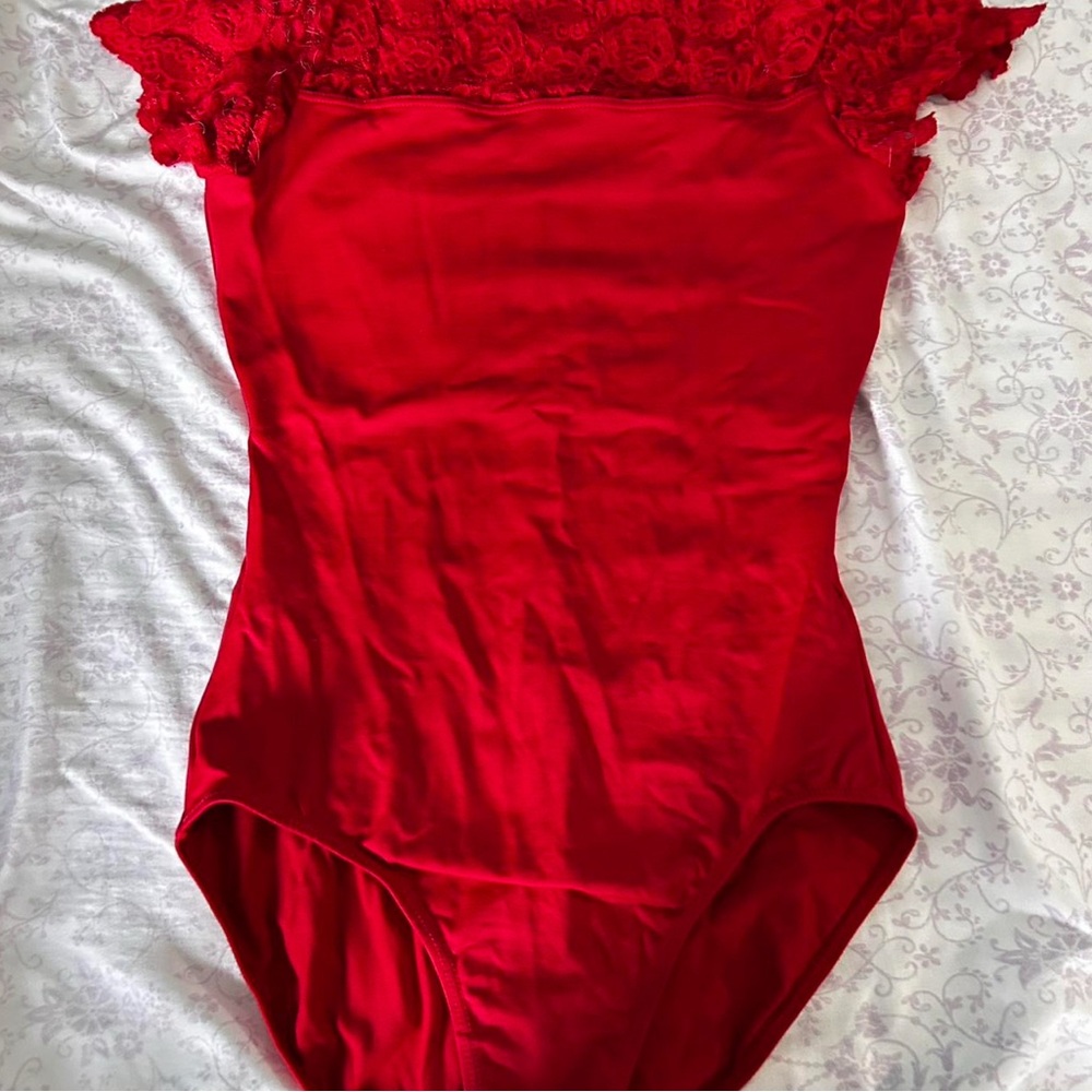 Red Lace Leotard